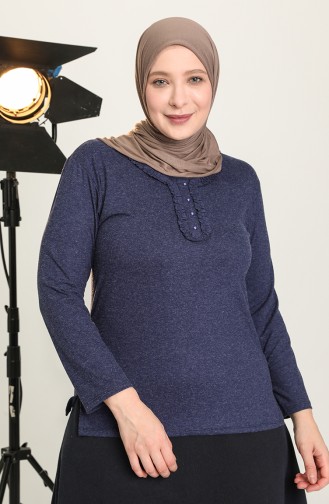 Navy Blue Blouse 0347-02