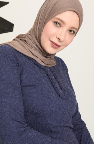 Navy Blue Blouse 0347-02