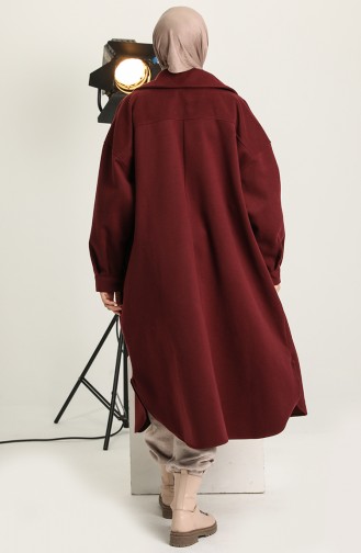 معطف طويل ارجواني داكن 4002-15
