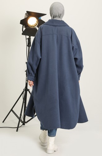 معطف طويل نيلي 4002-16