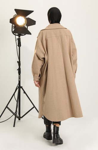 معطف طويل بيج 4002-17