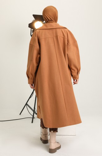 معطف طويل عسلي 4002-19