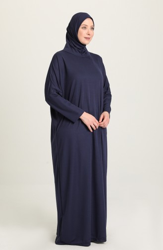 Dunkelblau Gebetskleid 0620B-01