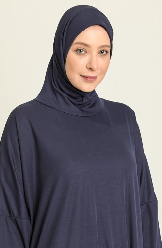 Dunkelblau Gebetskleid 0620B-01