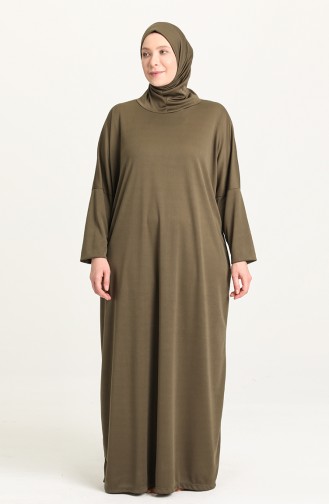 Khaki Prayer Dress 0620B-05