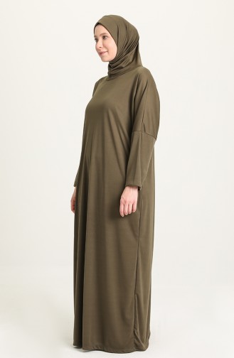 Khaki Prayer Dress 0620B-05