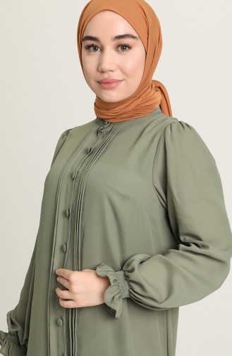 Khaki Hijab Kleider 1002-02