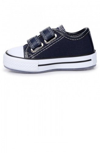 Kiko Kids Alf 133 Işıklı Kızerkek Çocuk Keten Spor Ayakkabı Lacivert