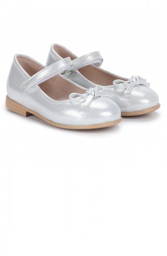 Silver Gray Children`s Shoes 21YBABKIK000008_Gu