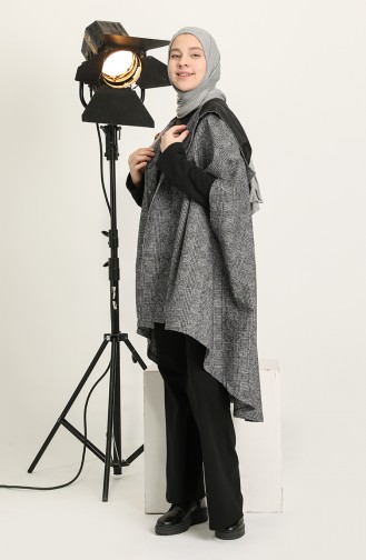 Dunkelblau Poncho 4004A-02