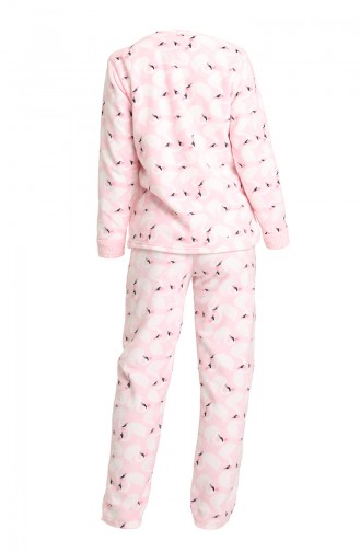 Akbeniz Welsoft Polar Kadın Pijama Takımı 8455 Somon