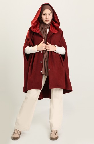 Claret Red Poncho 4004-04