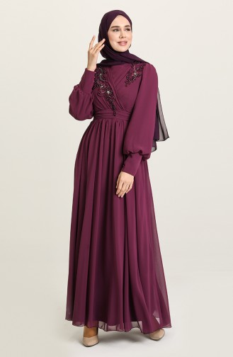 Zwetschge Hijab-Abendkleider 52796-04
