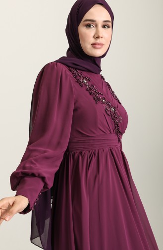 Zwetschge Hijab-Abendkleider 52796-04