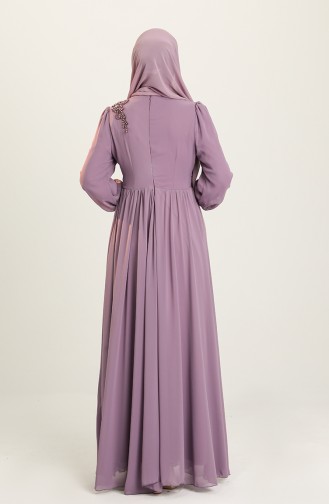 Violet Hijab Evening Dress 52796-06