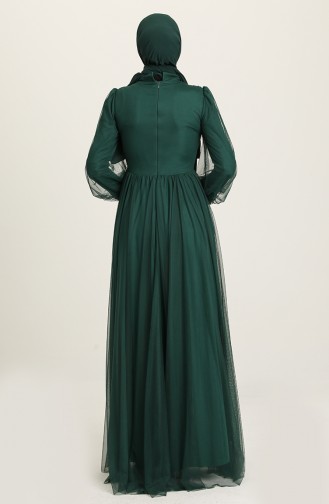 Smaragdgrün Hijab-Abendkleider 3403-07