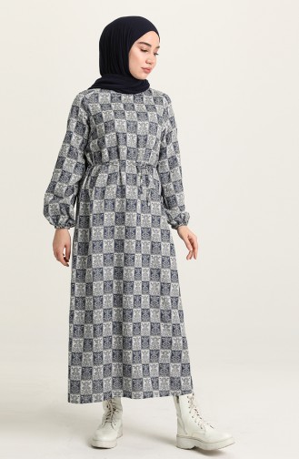 Robe Hijab Bleu Marine 1069-01
