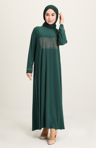 Emerald Green Hijab Dress 2060-03