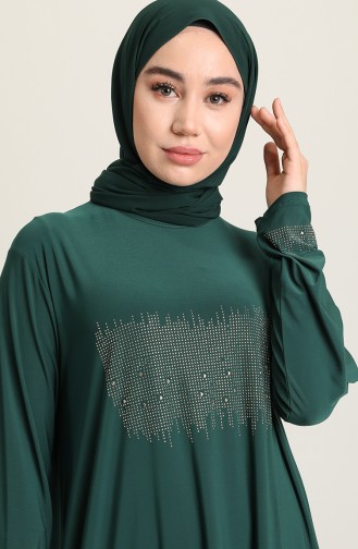 فستان أخضر زمردي 2060-03