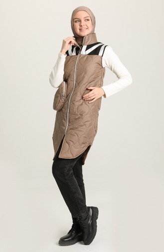 Gilet Sans Manches Beige 9660-01