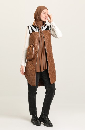 Tobacco Brown Gilet 9660-04