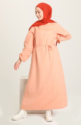 Orange Hijab Dress 1065-01