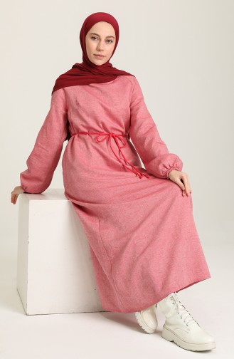 فستان أحمر كلاريت 1065-02