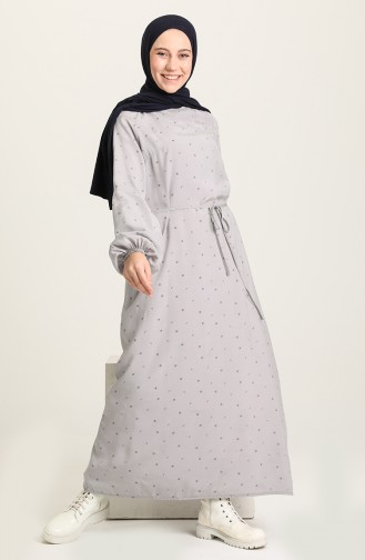 Grau Hijab Kleider 1067-01