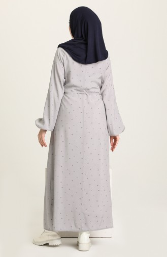 Grau Hijab Kleider 1067-01