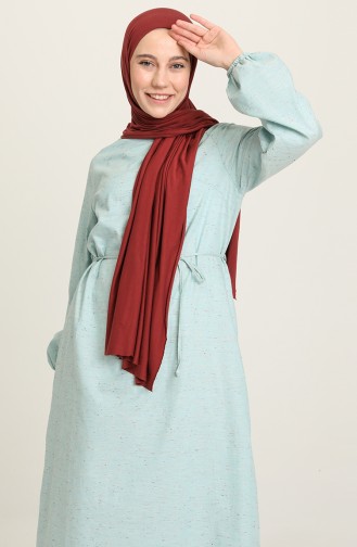 Wassergrün Hijab Kleider 1070-02