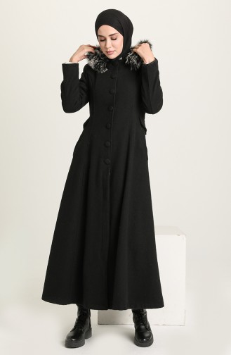 معطف طويل أسود 712010-01