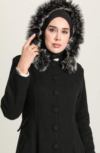 Manteau Kachet A Capuche 712011-01 Noir 712011-01