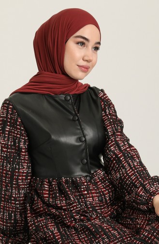 Robe Hijab Rouge 22K8527-04