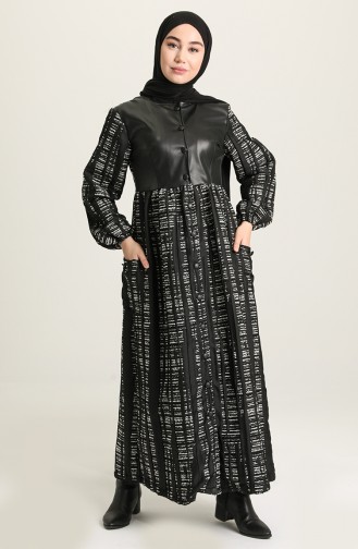 Black Hijab Dress 22K8527-08