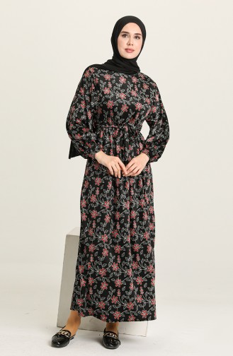 Rot Hijab Kleider 22K8533-04