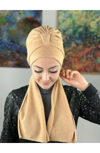 Cream Ready to Wear Turban 50TB12EKM-04