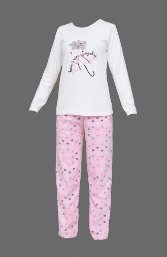 Akbeniz Welsoft Polar Kadın 3 Lü Pijama Takımı 808001 Pembe