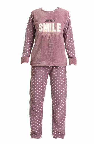 Polar Pijama Takımı 8456 Mürdüm