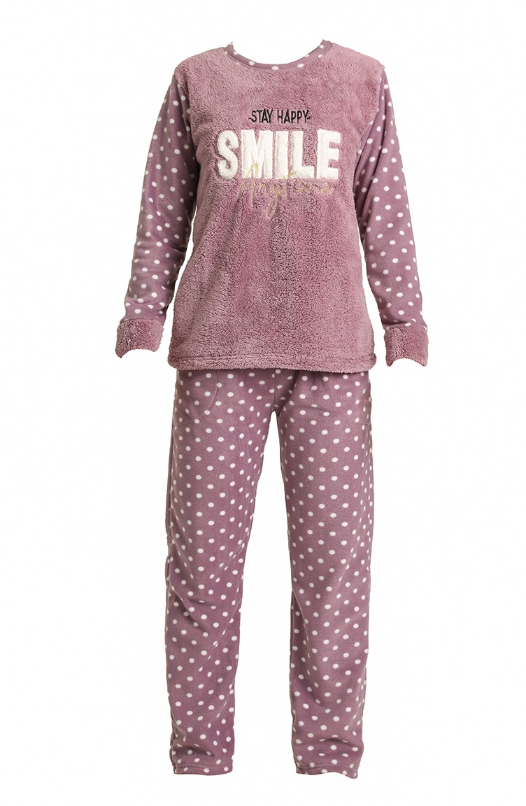 Polar Pijama Takımı 8456 Mürdüm