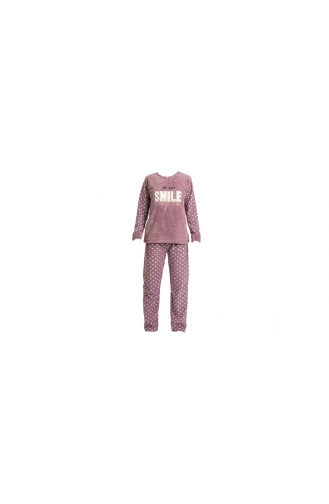 Polar Pijama Takımı 8456 Mürdüm