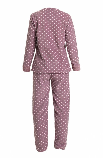 Polar Pijama Takımı 8456 Mürdüm