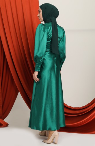 Smaragdgrün Hijab-Abendkleider 2155-04