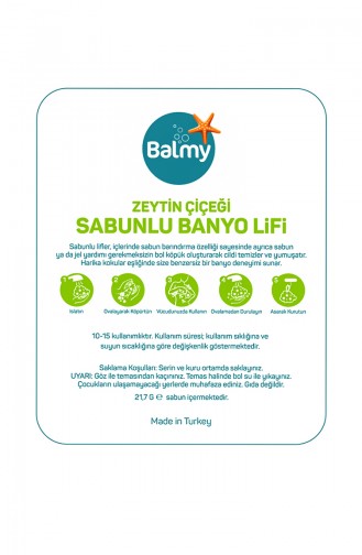 Zeytin Çiçeği Sabunlu Banyo Lifi 05039