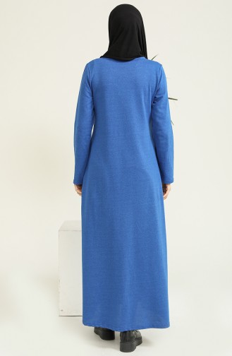 Saks-Blau Hijab Kleider 3279-16