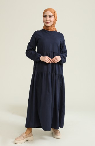 Robe Hijab Bleu Marine 1702-04