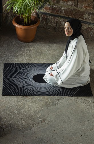 Black Praying Carpet 105-01