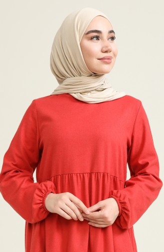 Robe Hijab Couleur brique 1702-03