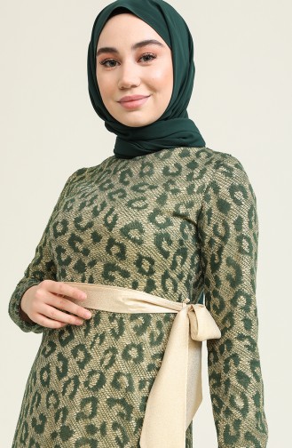 Khaki Hijab Dress 0120-03