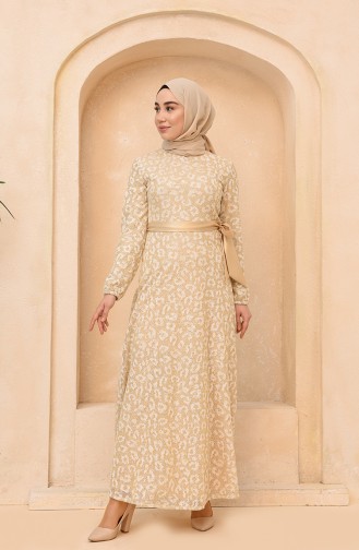 Naturfarbe Hijab Kleider 0120-05