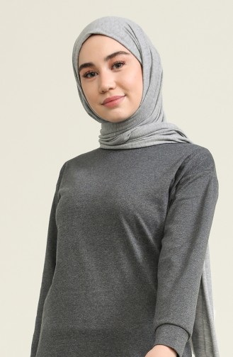 Spor Sweat Tunik 3351-05 Füme